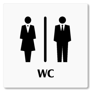 WC společné, 80x80mm, bílá, Nevada